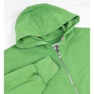 Adv3nture Hoodie Mens Large Full Zip Sweatshirt Solid Green USA Made Kickstarter